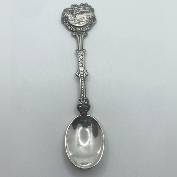 Vtg Klondike City Silver Plate Souvenir Spoon 4.3” - Picture 1 of 4
